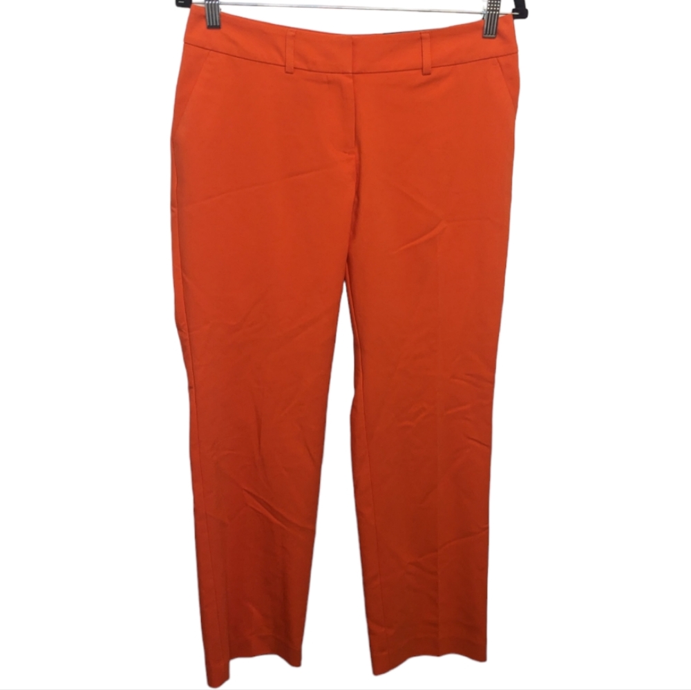 NWT Apt. 9 The Torrie Straight Mid Rise Orange Pants 4P